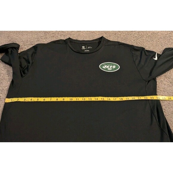 Nike NFL OnField Dri-Fit New York Jets Black Long Sleeve Shirt Men's 2XL - Picture 5 of 7